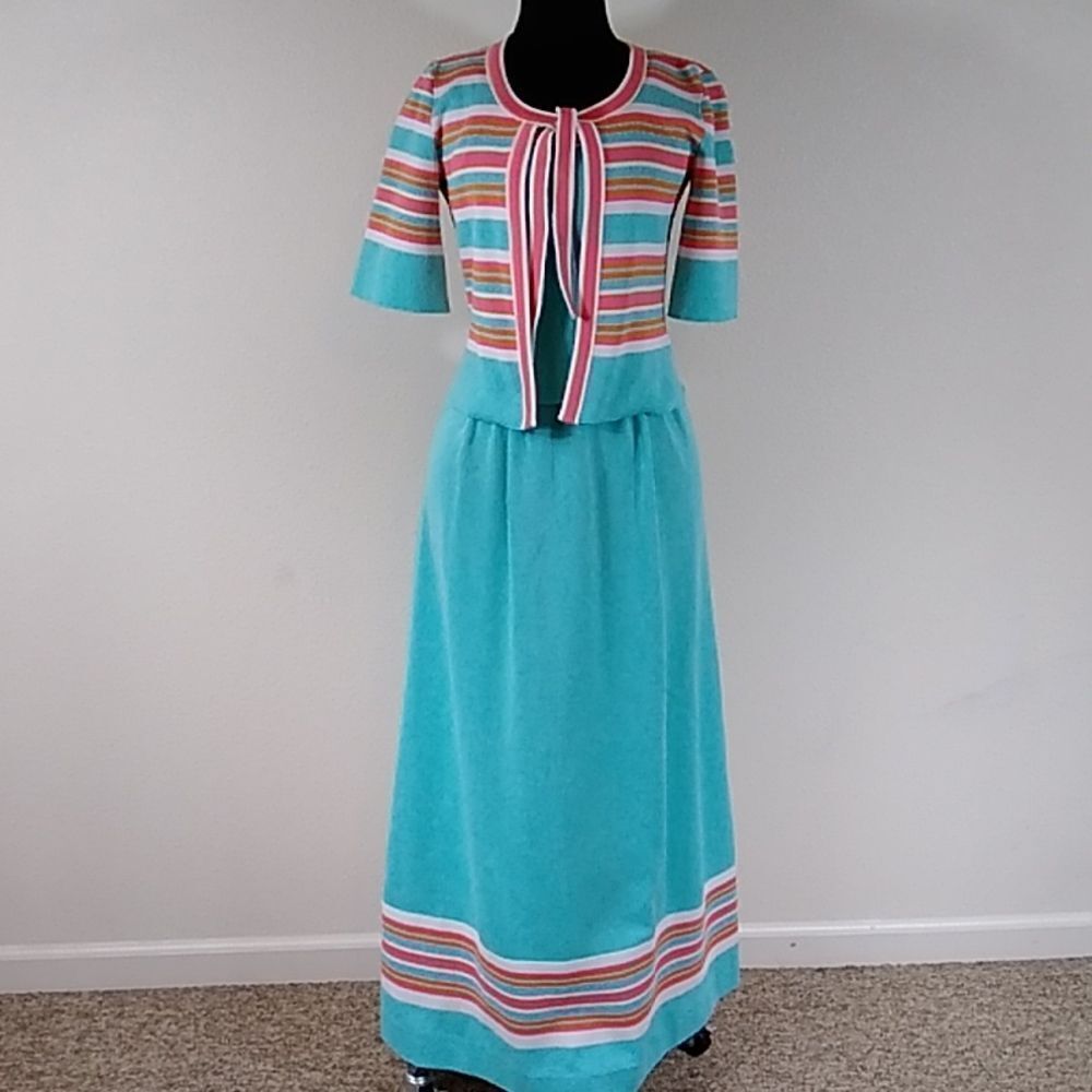 Vintage 60s 70s Giamo Knits Women's Dress Size 7 / 8